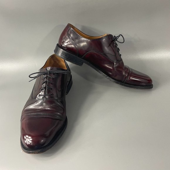 Church’s Leather Dress Shoes Burgundy Custom Grade Cap Toe Oxford Men UK 19.5 M main image 6